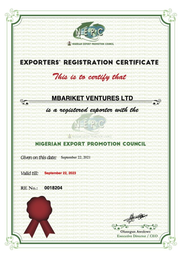 NEPC certificate