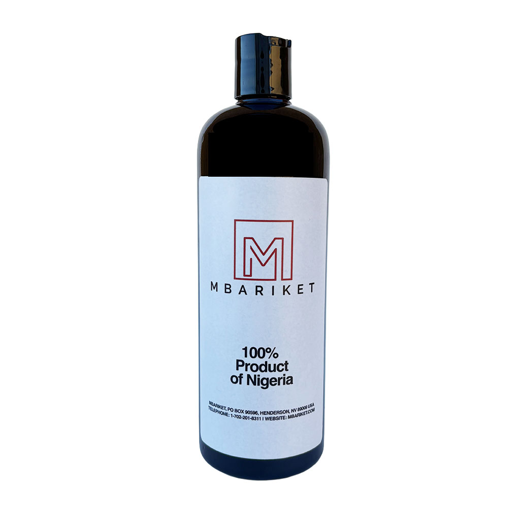 Mbariket Nigerian African Black Soap Body wash (18.6 fl oz) | All-Natural Skincare for Face, Body & Hair | Handmade & Imported from Nigeria